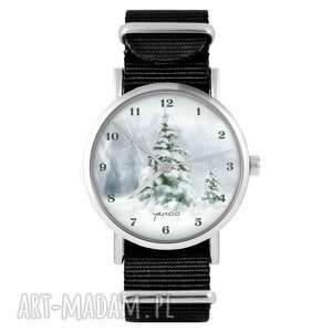 zegarek - zimowy, choinka czarny, nylonowy typ militarny, prezent