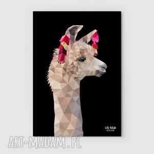 lama black A3, czarna, boho, dodatki, dom lowpoly