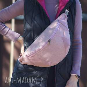 patchworkowa nerka xxl - indyjski róż mini plecak nerkoplecak skrawkowa saszetka