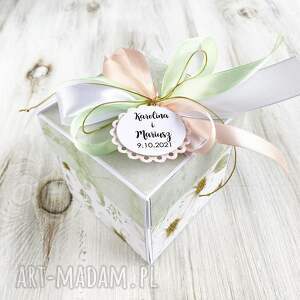 handmade scrapbooking kartki pudełko kartka - ślub wesele exploding box