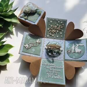 scrapbooking kartki exloding box ślubny wielbiciele podróży i gór