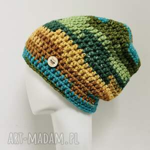 handmade czapki czapka beanie smerf kolorowa szydełkowa uniseks