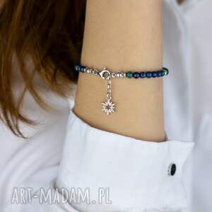 Bransoletka srebrna z azurytem Renew - ACHA Studio