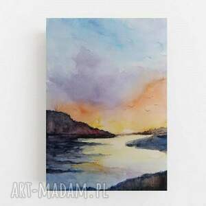 PEJZAŻ - praca formatu A4, akwarela