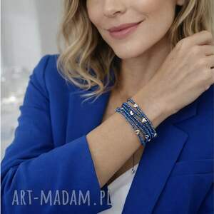 Niebieska Serduszka Hematyt, bransoletki - sercem