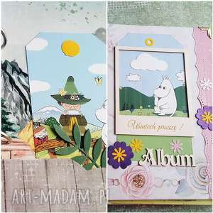 pamiętnik/album / muminki, góry notes kwiaty, zapiski