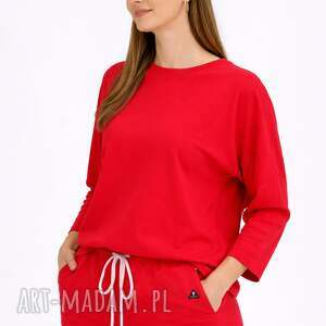 bluza - verona malina, bluzka damska, bawełniana, wiazana