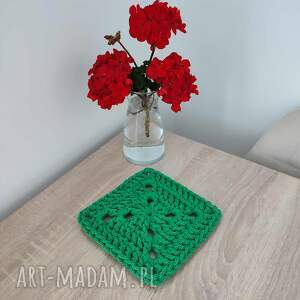 Podkładka szydełkowa ze sznurka pod kubki 16x16 cm