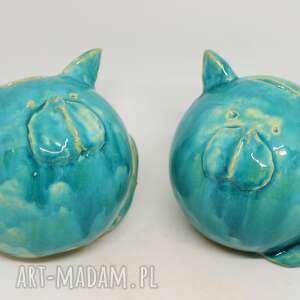 ceramika komplet 2 duże skarbonki koty handmade skarbonka kot