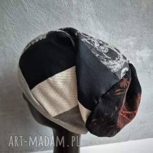 czapka rozmiar uniwersalny szyta patchworkowa dobrana codzienne noszenie
