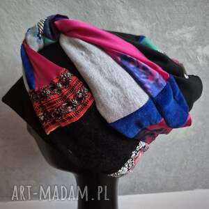 Czapka turbanowa w uniwersalnym rozmiarze podszewce, ciepła