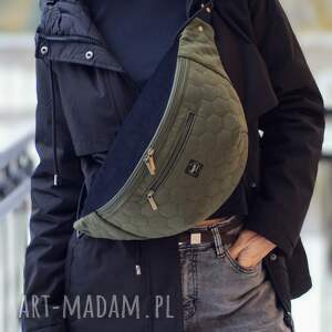 Prezent oliwkowo czarna nerka XXL, mini plecak, nerkoplecak