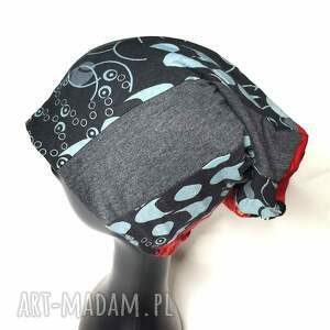 czapka - na podszewce patchworkowa rozmiar r59 - 69cm, dobra na codzienne noszenie box g1