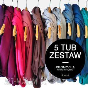 promocyjny zestaw 5 tub wybierz kolory - CADOaccessories dodatki chustki i apaszki