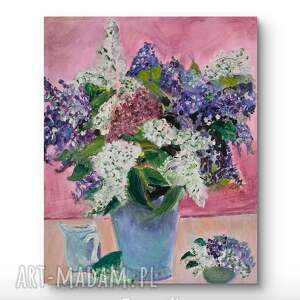 bez, obraz na plotnie, bezobraz bukiet