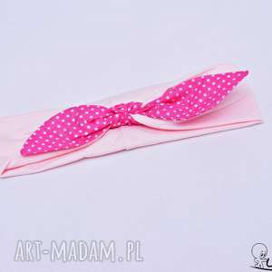 handmade opaski opaska pin up różowa z fuksją