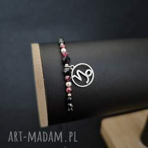 Bransoletka Zodiakalna Koziorożec - wersja ze srebrem, onyks, hematyt