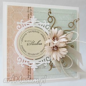 handmade scrapbooking kartki pastelowy ślub