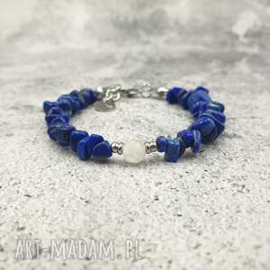 Bransoletka w błękicie królewskim - lapis lazuli, jadeit