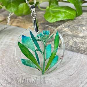 wisiorek z prawdziwymi kwiatami z2026, unikatowa biżuteria, biżuteria kwiatów