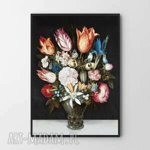 plakat obraz kwiaty vintage B1 - 70x100 cm, prezent, dekoracja