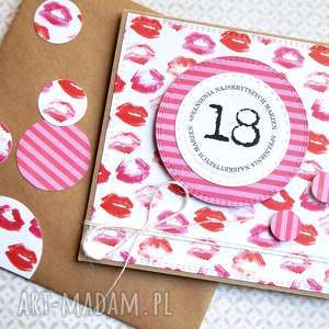 kartki 18-te urodziny: kartka urodzinowa:: kisses