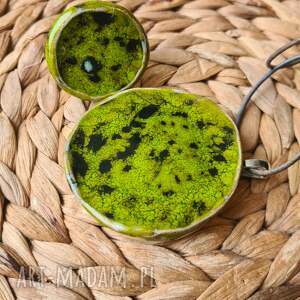 Prezent ceramiczny wisior i wisiorek, pierścionek