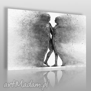 obraz na płótnie - para sylwetki postacie czarno - VAKU DSGN dom obrazy