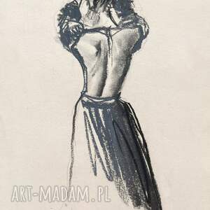 Cue - autorski szkic kobiecy 29,5 x 40 cm