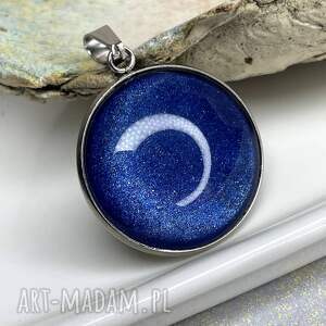 okrągły wisior w odcieniu perłowego szafiru dolunay e35/20 stali szlachetnej