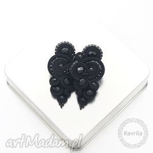 kolczyki reniro black soutache - Kavrila biżuteria