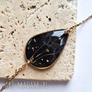 Bransoletka z żywicy z dmuchawcem - łezka handmade