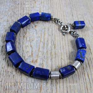 handmade lapis lazuli z satynowymi walcami