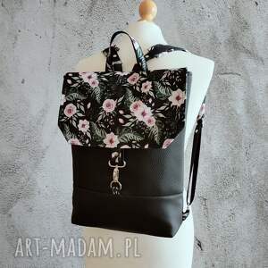 handmade damski plecak w kwiaty