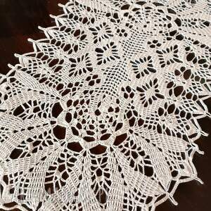 koronkowy, bieżnik, serwetka owal, koronka