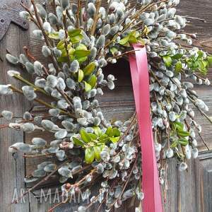 handmade pomysł na upominek święta wiosenny wielkanocny wianek na drzwi