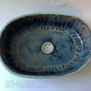 handmade ceramika ceramiczna umywalka ręcznie robiona "deszczowy