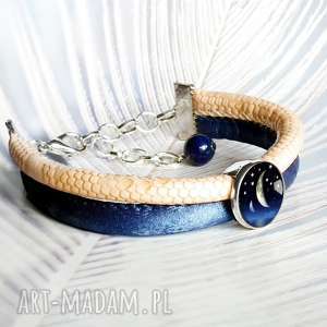handmade bransoletka z rzemieniami - moon