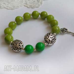 handmade jadeit zielony - bransoletka