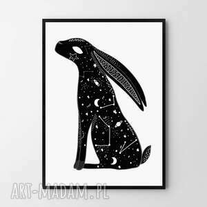 handmade pokoik dziecka plakat obraz galaktyczny królik 50x70 cm b2