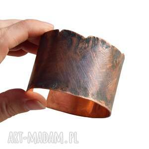 bransoletka - bangla z kutej oksydowanej miedzi /71/, biżuteria