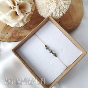 bransoletka z turkusem, biżuteria handmade regulowana, kamienie naturalne, modna