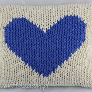 ręcznie wykonane poduszki poduszka blue heart