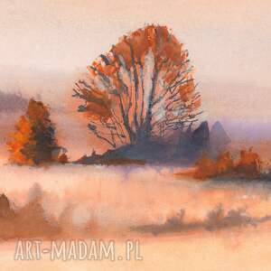 obraz na płótnie - pejzaż krajobraz jesień jesienny 120x80 cm 702601