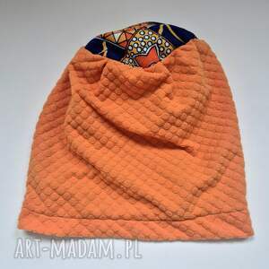 czapka pomarańczowana podszewce rozmiar uniwersalny, box w1, cza, fo