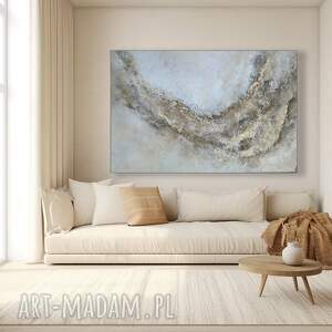 Otchłań II w brązach Ręcznie malowana abstrakcja 140x100