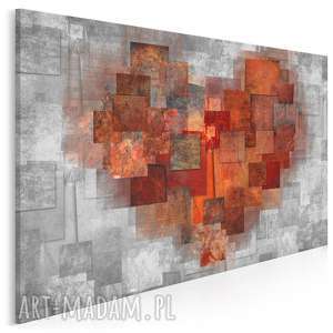 obraz na płótnie - serce abstrakcja - 120x80 cm (43101)