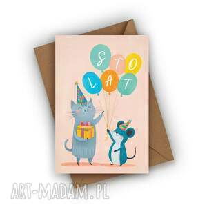 kartka urodzinowa dla dziecka - sto lat urodziny