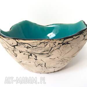 handmade ceramika artystyczna miska jak skała