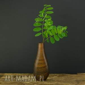 egzotyczny wazon na świeże i suszone kwiaty z drewna drewniany wazonik